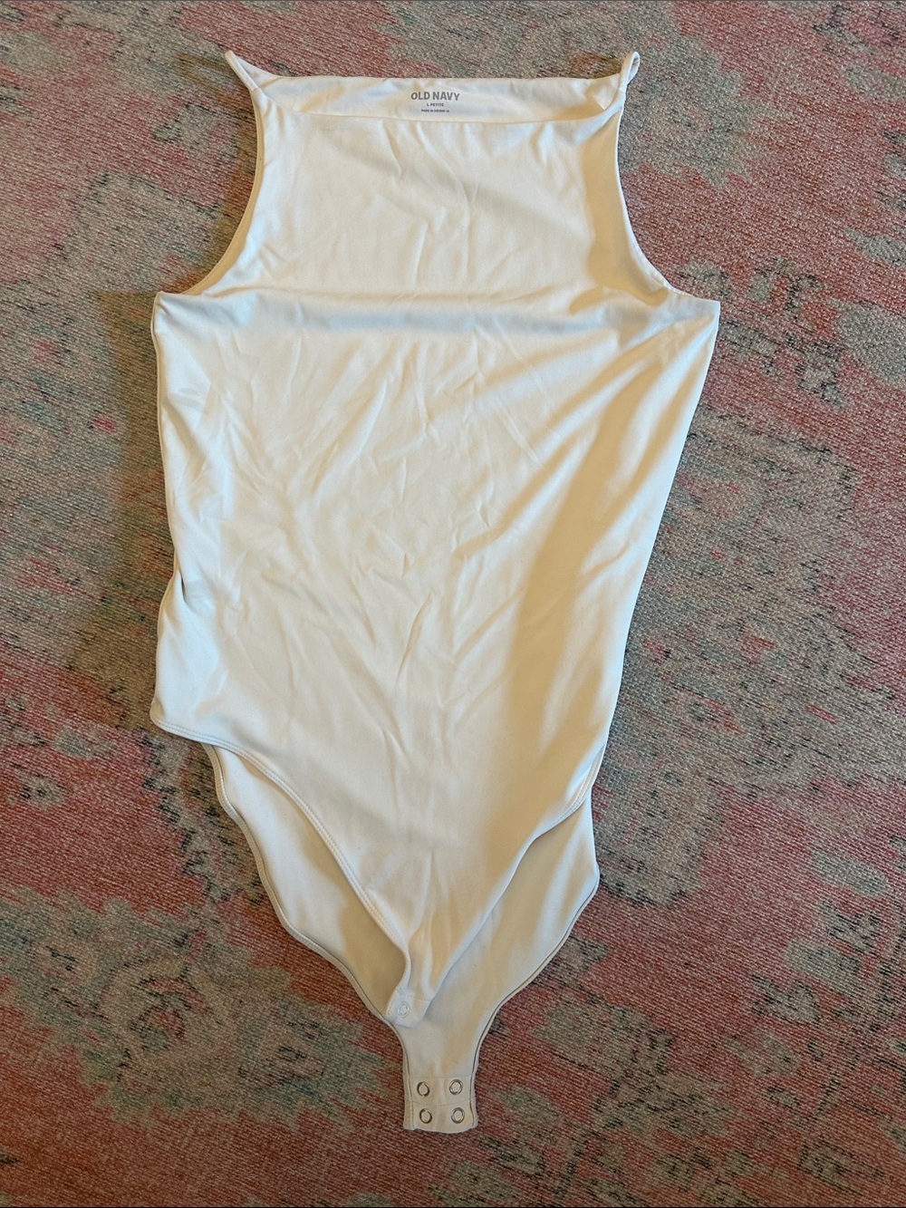 Old Navy White Boatneck Bodysuit